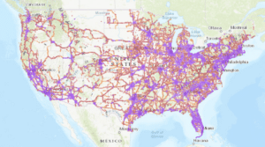 Internet w Stanach Zjednoczonych USA - zasięg sieci Verizon